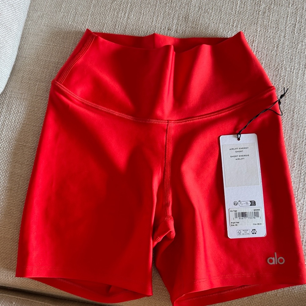 ALO Yoga Women's Bright Red Bike Shorts